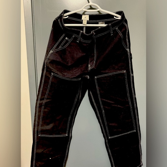 Black pants with white stitch detail size 34 - Picture 2 of 4